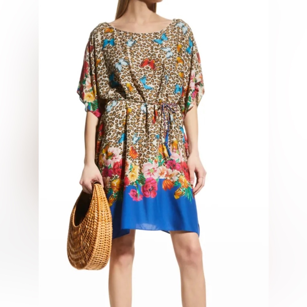 Johnny Was Fleur Kaftan Dress With Braided Tie-NWT